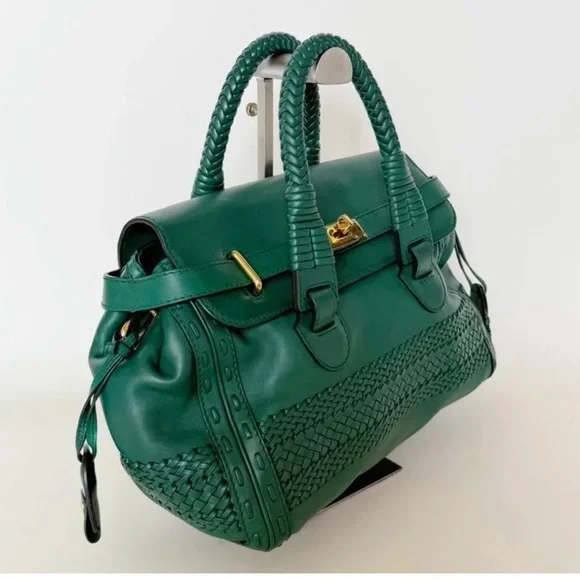 Gucci Emerald Green Satchel with Gold Accents - Picture 3 of 6
